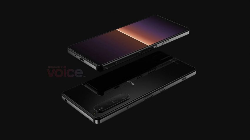 Sony Xperia 1 III leaked render - front and back side