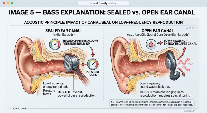 open-ear earbuds bass technology explanation